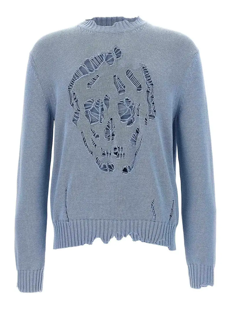Maglione del cranio Azzurro