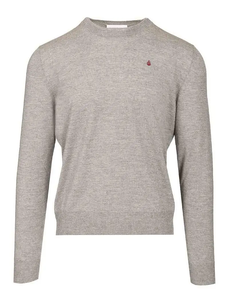 Maglione ricamato Grigio