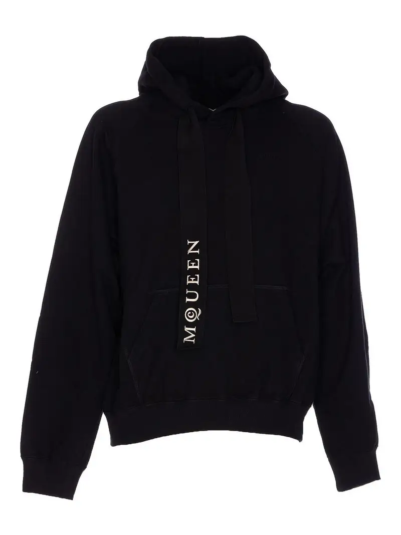 McQueen Black Hoodie Nero