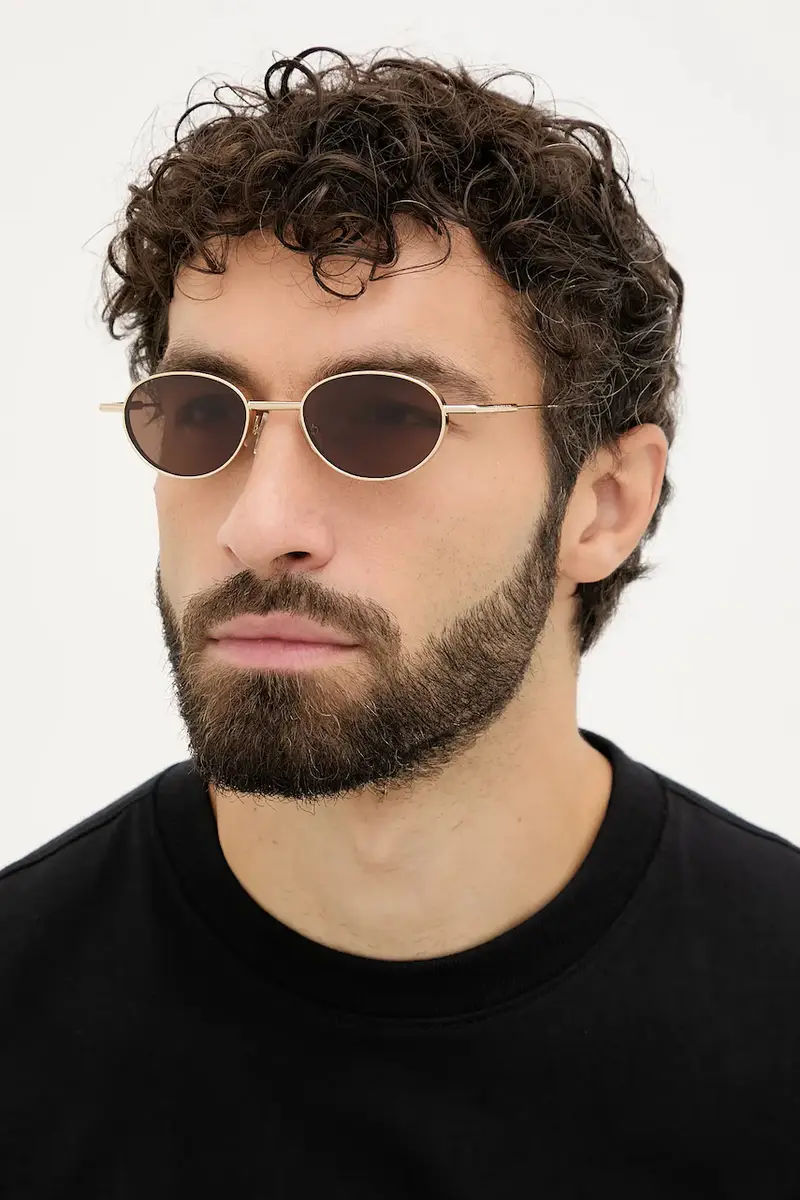 occhiali da sole colore oro AM0523S miniatura 2