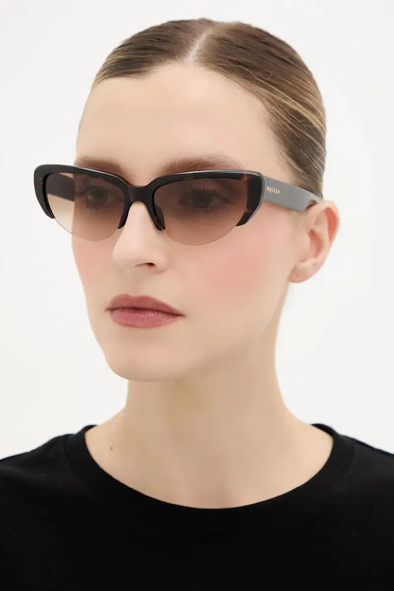 Alexander McQueen Occhiali da sole Donna Marrone 3772102