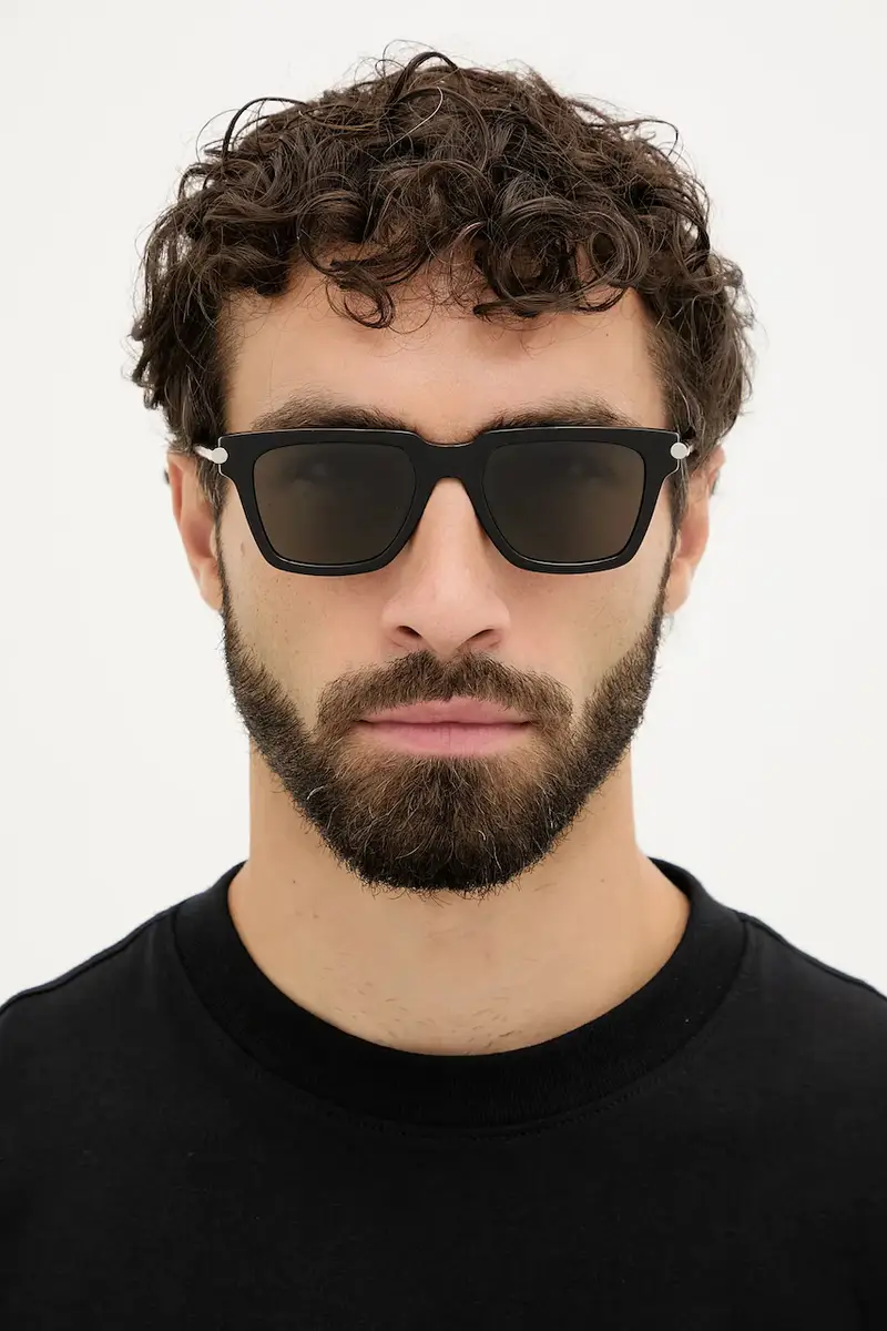 Alexander McQueen Occhiali da sole Uomo Nero 3776872 miniatura 5