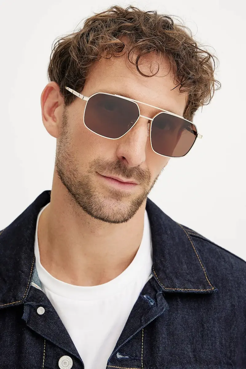 Alexander McQueen Occhiali da sole Uomo Oro 2233464