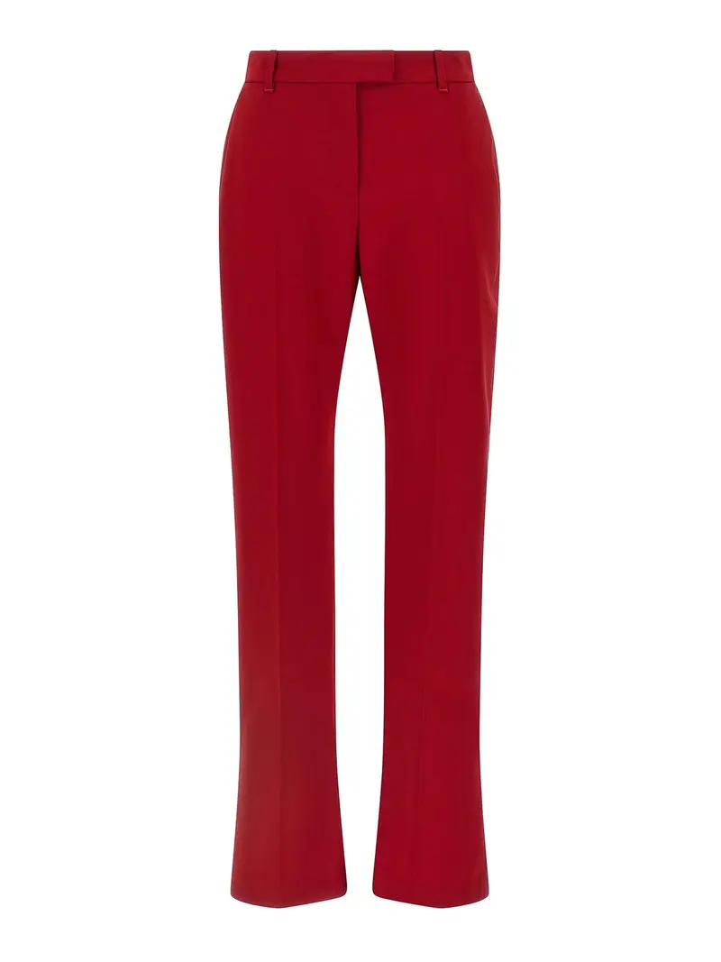 Pantaloni di lana Rosso