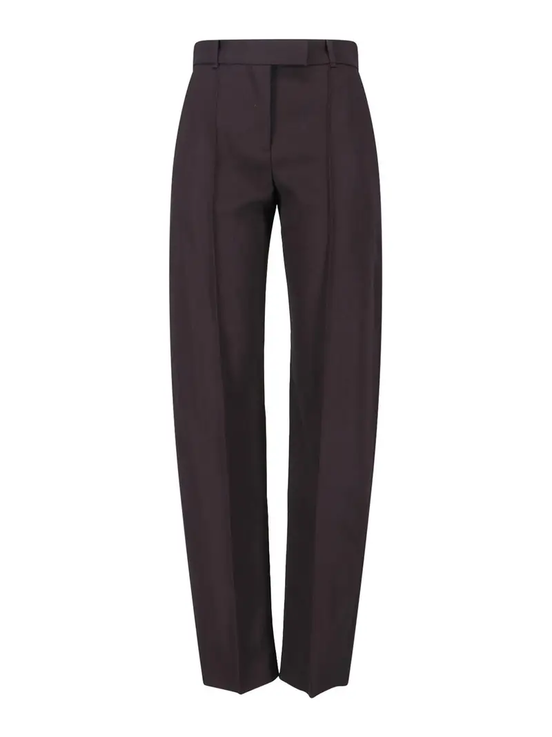 Pantaloni In Lana Marrone