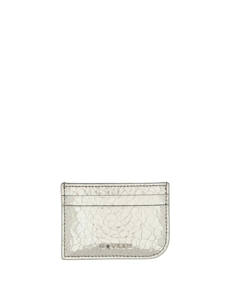 Portacarte in pelle Argento