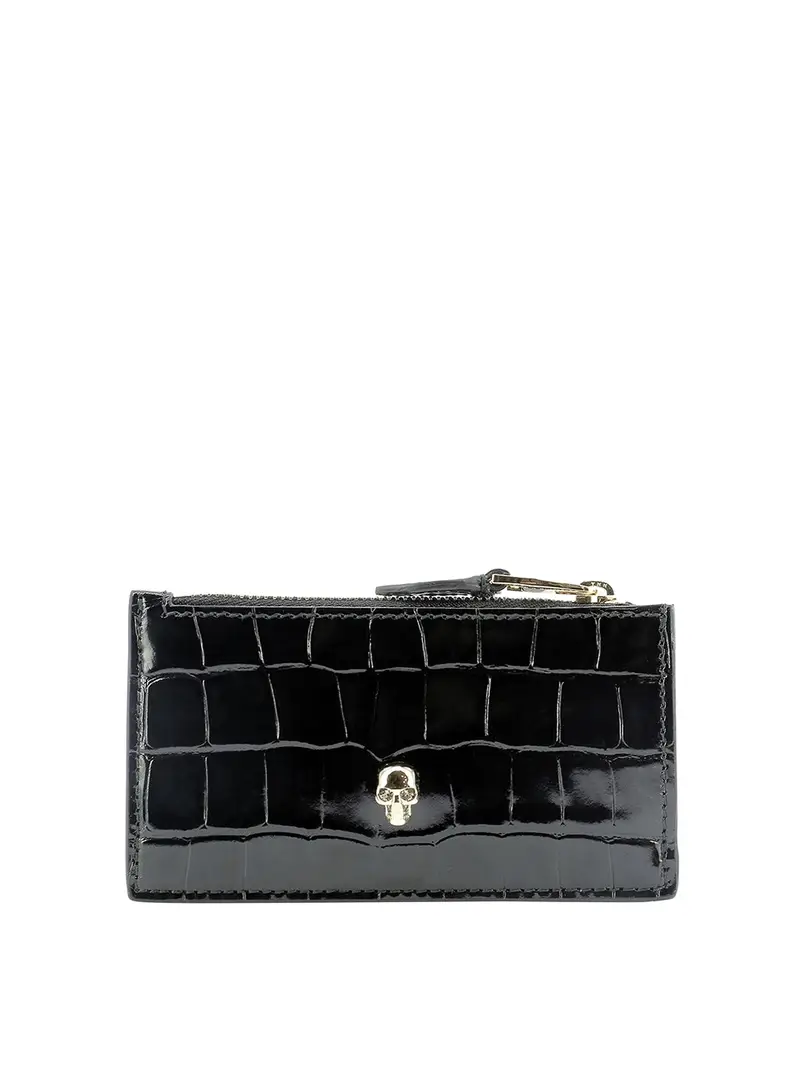 Portacarte Skull Nero