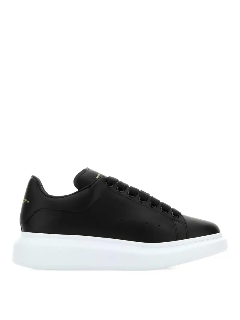 Sneakers oversize in bianco e beige Nero