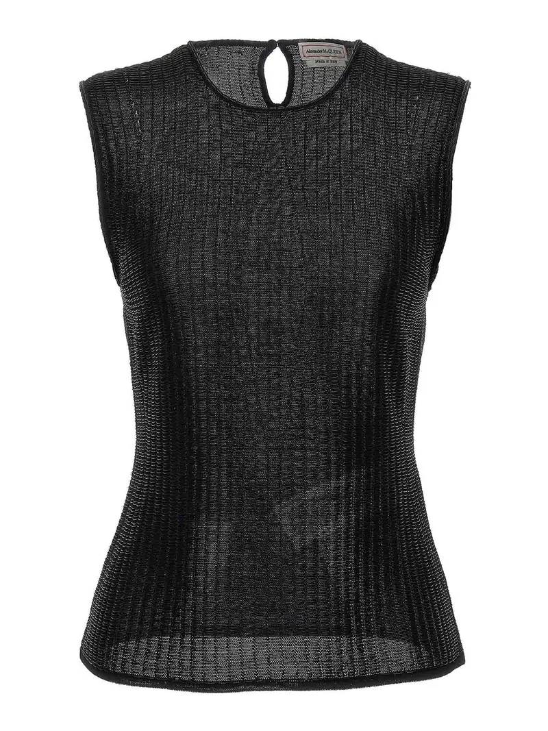 Alexander McQueen Top Nero 3315580