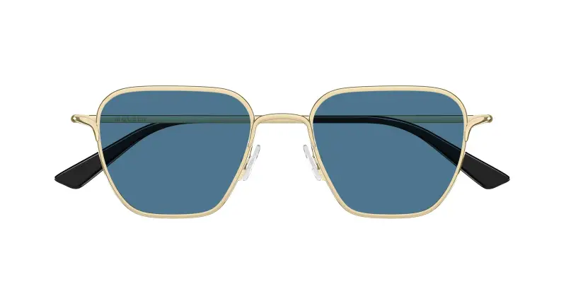 Unisex Alexander McQueen AM0561S 004 Occhiali da sole Metallo Oro Blu Squadrata miniatura 2