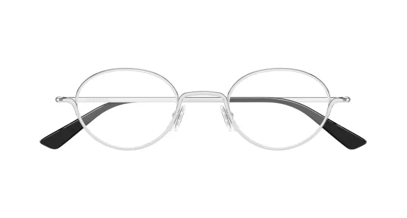 Unisex Alexander McQueen AM0562O 001 Montature da vista Metallo Argento Trasparente Rotonda miniatura 2