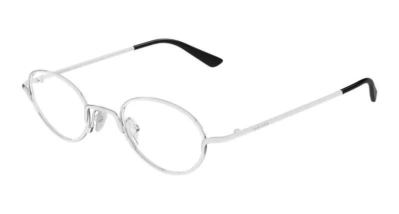 Unisex Alexander McQueen AM0562O 001 Montature da vista Metallo Argento Trasparente Rotonda