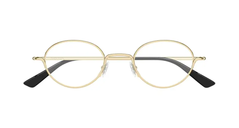 Unisex Alexander McQueen AM0562O 002 Montature da vista Metallo Oro Trasparente Rotonda miniatura 2