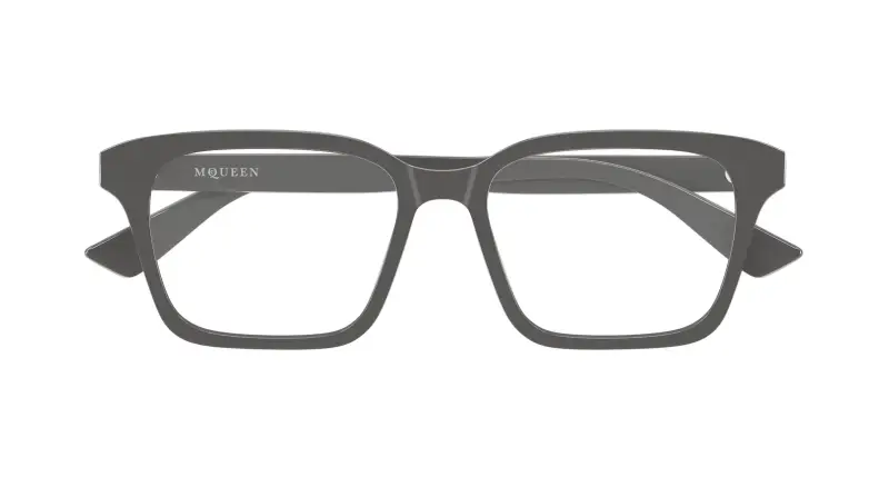 Unisex Alexander McQueen AM0566O 003 Montature da vista Acetato Grigio Trasparente Squadrata miniatura 2