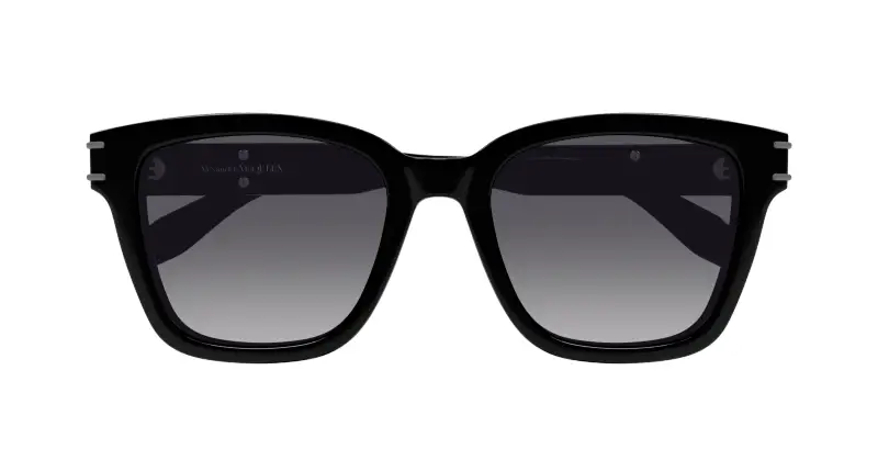 Unisex AM0399SA 001 Occhiali da sole Acetato Nero Grigio Squadrata Normale Sfumato miniatura 2