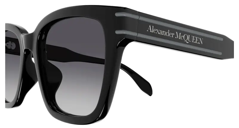 Unisex AM0399SA 001 Occhiali da sole Acetato Nero Grigio Squadrata Normale Sfumato miniatura 3