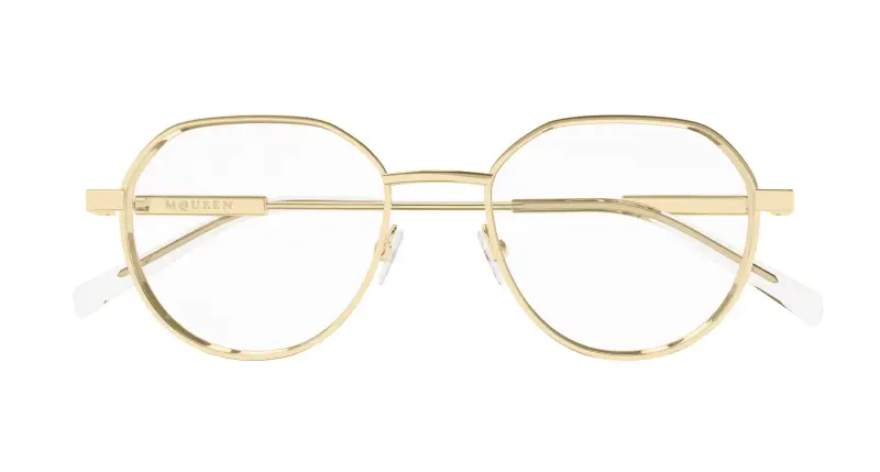 Unisex AM0479O 002 Montature da vista Acetato Oro Trasparente Rotonda miniatura 2