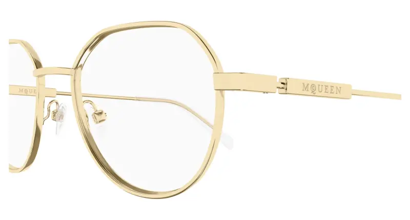 Unisex AM0479O 002 Montature da vista Acetato Oro Trasparente Rotonda miniatura 3