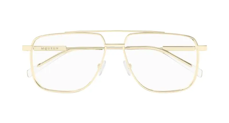 Unisex AM0480O 002 Montature da vista Acetato Oro Trasparente Pilot miniatura 2