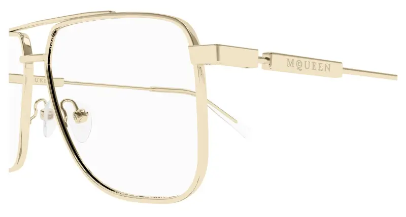 Unisex AM0480O 002 Montature da vista Acetato Oro Trasparente Pilot miniatura 3