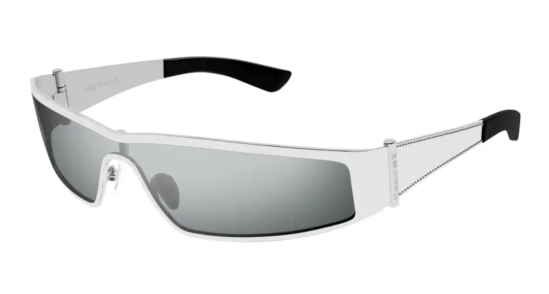 Unisex AM0491S 002 Occhiali da sole Acetato Argento Argento Geometrica