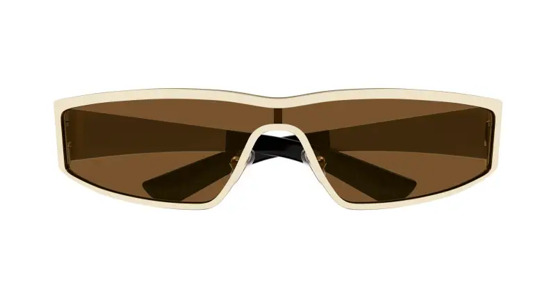 Unisex AM0491S 003 Occhiali da sole Acetato Oro Marrone Geometrica miniatura 2