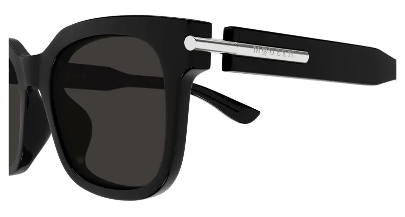 Unisex AM0496SA 001 Occhiali da sole Acetato Nero Grigio Squadrata miniatura 3