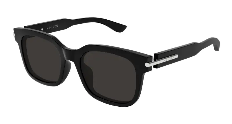 Unisex AM0496SA 001 Occhiali da sole Acetato Nero Grigio Squadrata