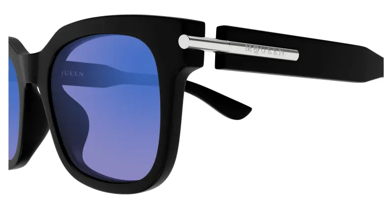 Unisex AM0496SA 005 Occhiali da sole Acetato Nero Blu Squadrata miniatura 3