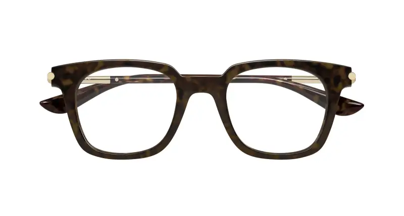 Unisex AM0521O 002 Montature da vista Acetato Havana Trasparente Squadrata miniatura 2