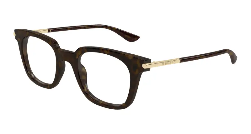 Unisex AM0521O 002 Montature da vista Acetato Havana Trasparente Squadrata