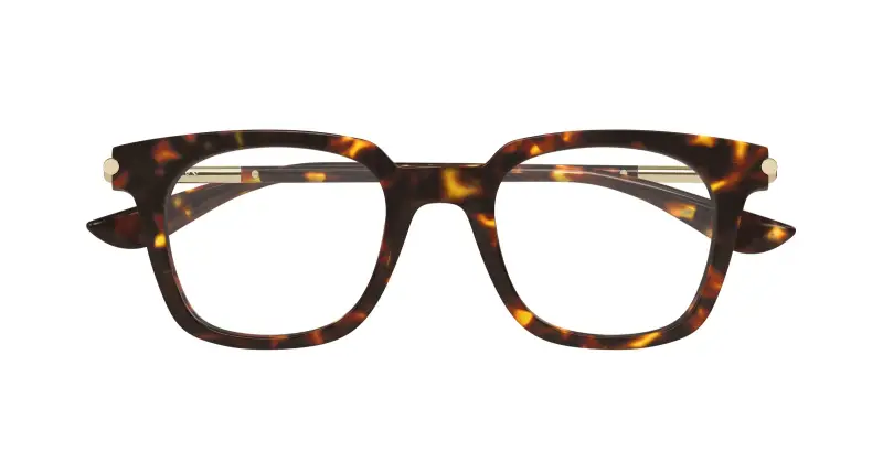 Unisex AM0521O 003 Montature da vista Acetato Havana Trasparente Squadrata miniatura 2