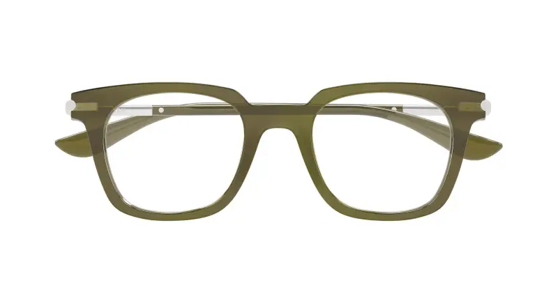 Unisex AM0521O 004 Montature da vista Acetato Verde Trasparente Squadrata miniatura 2