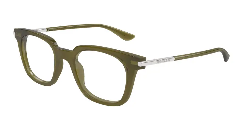 Unisex AM0521O 004 Montature da vista Acetato Verde Trasparente Squadrata
