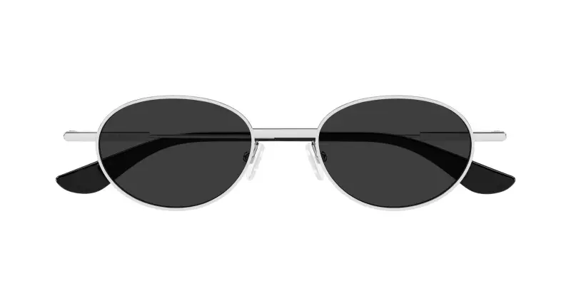 Unisex AM0523S 001 Occhiali da sole Acetato Argento Grigio Rotonda miniatura 2