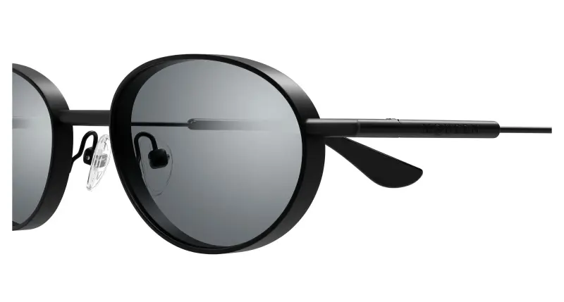Unisex AM0523S 004 Occhiali da sole Acetato Nero Argento Rotonda miniatura 3