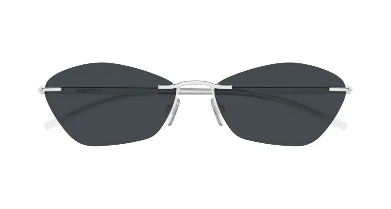Unisex AM0525S 001 Occhiali da sole Acetato Argento Grigio Geometrica miniatura 2