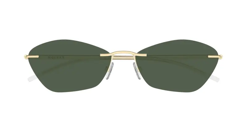 Unisex AM0525S 003 Occhiali da sole Acetato Oro Verde Geometrica miniatura 2