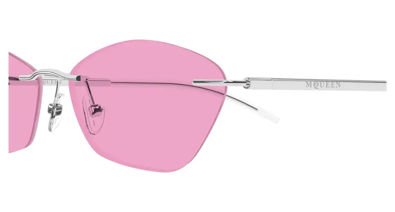 Unisex AM0525S 004 Occhiali da sole Acetato Argento Rosa Geometrica miniatura 3