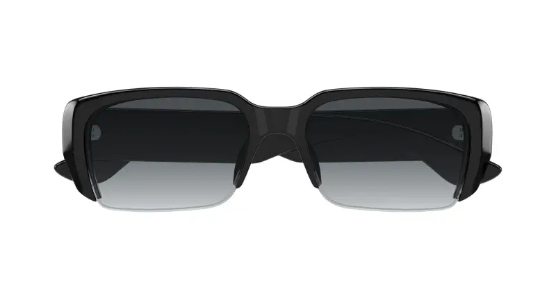 Unisex AM0532S 001 Occhiali da sole Acetato Nero Grigio Squadrata miniatura 2