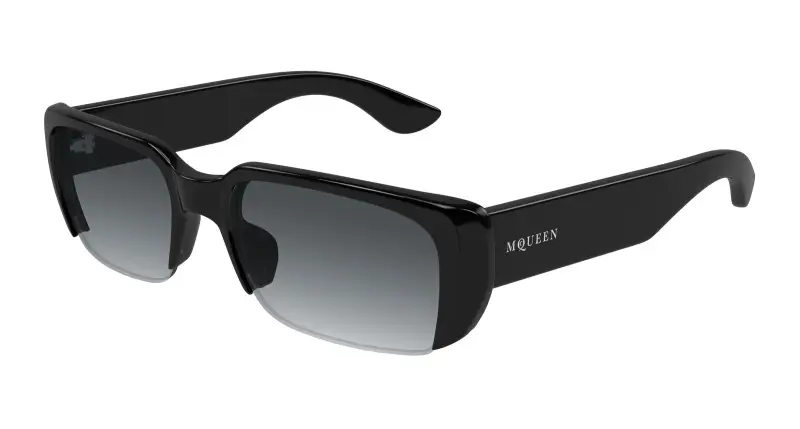 Unisex AM0532S 001 Occhiali da sole Acetato Nero Grigio Squadrata