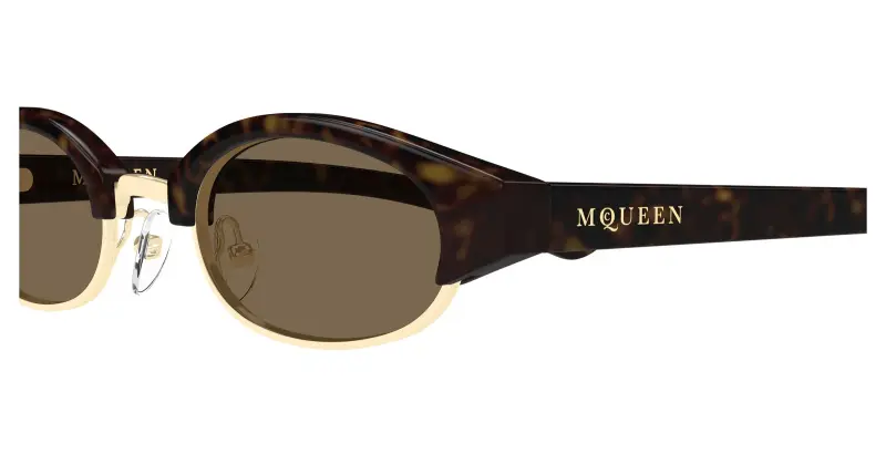 Unisex AM0534S 002 Occhiali da sole Acetato Havana Marrone Rotonda miniatura 3