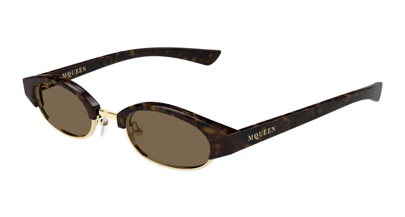 Unisex AM0534S 002 Occhiali da sole Acetato Havana Marrone Rotonda