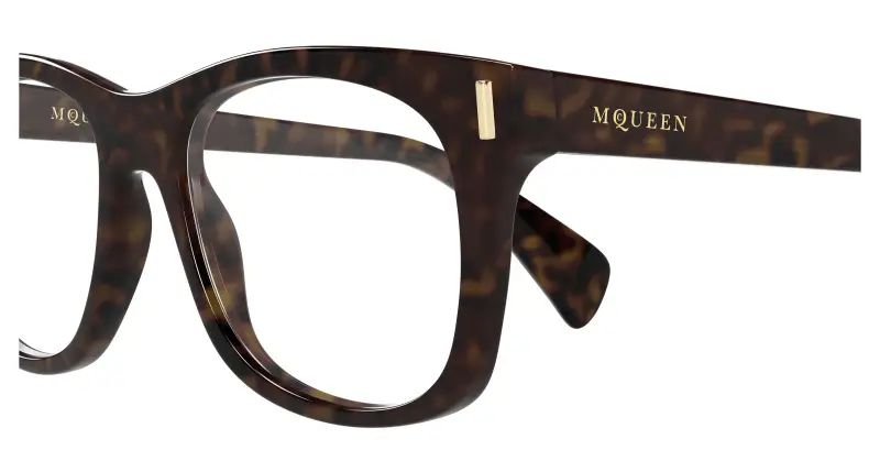 Uomo Alexander McQueen AM0551O 002 Montature da vista Acetato Havana Trasparente Squadrata miniatura 3