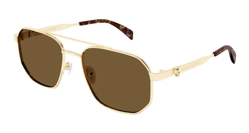 Alexander McQueen Occhiali da sole Uomo Oro 3534055