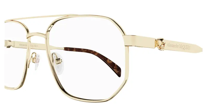 Uomo AM0459O 002 Montature da vista Acetato Oro Trasparente Pilot miniatura 3