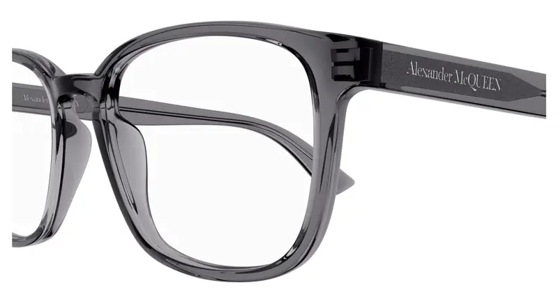 Alexander McQueen Uomo AM0462O 004 Montature da vista Acetato Rosa Trasparente Squadrata miniatura 2