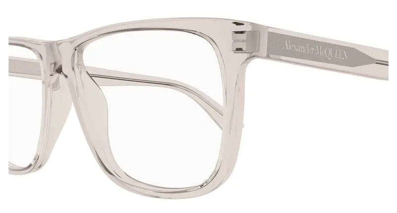 Alexander McQueen Uomo AM0463O 004 Montature da vista Acetato Rosa Trasparente Pilot miniatura 2