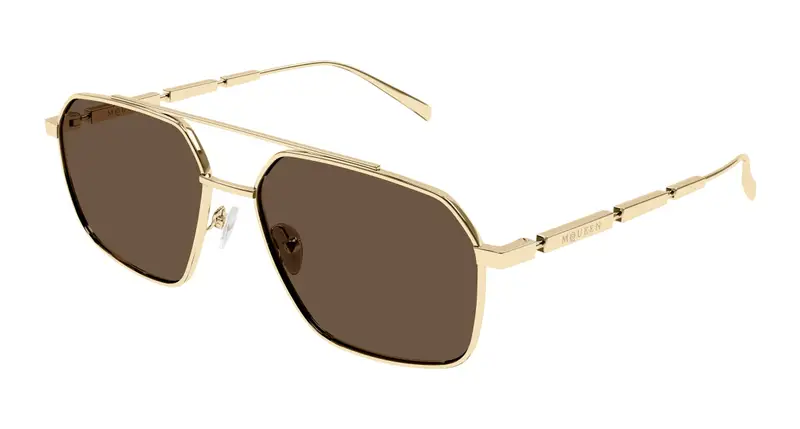 Alexander McQueen Occhiali da sole Uomo Oro 892436