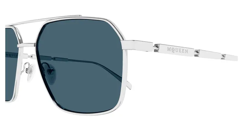 Alexander McQueen Occhiali da sole Uomo Blu 892440 miniatura 2